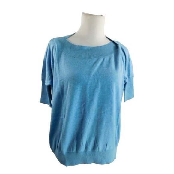CAbi Tops - CAbi Size XXS Silk Blend OVERSIZED Sweater Top Blue NEW
